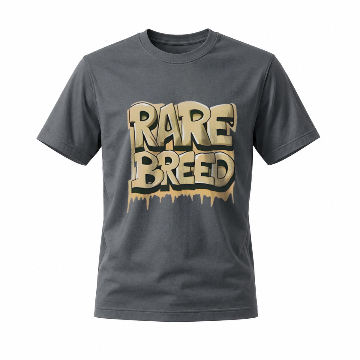 Rare Breed Gold Drip Logo T-Shirt Men's Casual Streetwear - Image 6