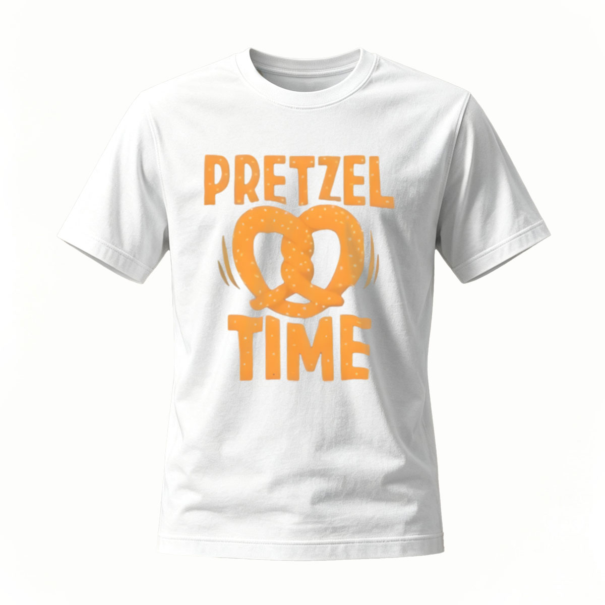 Pretzel Time Gold Print T-Shirt Men Women Casual Wear Gift - Image 2