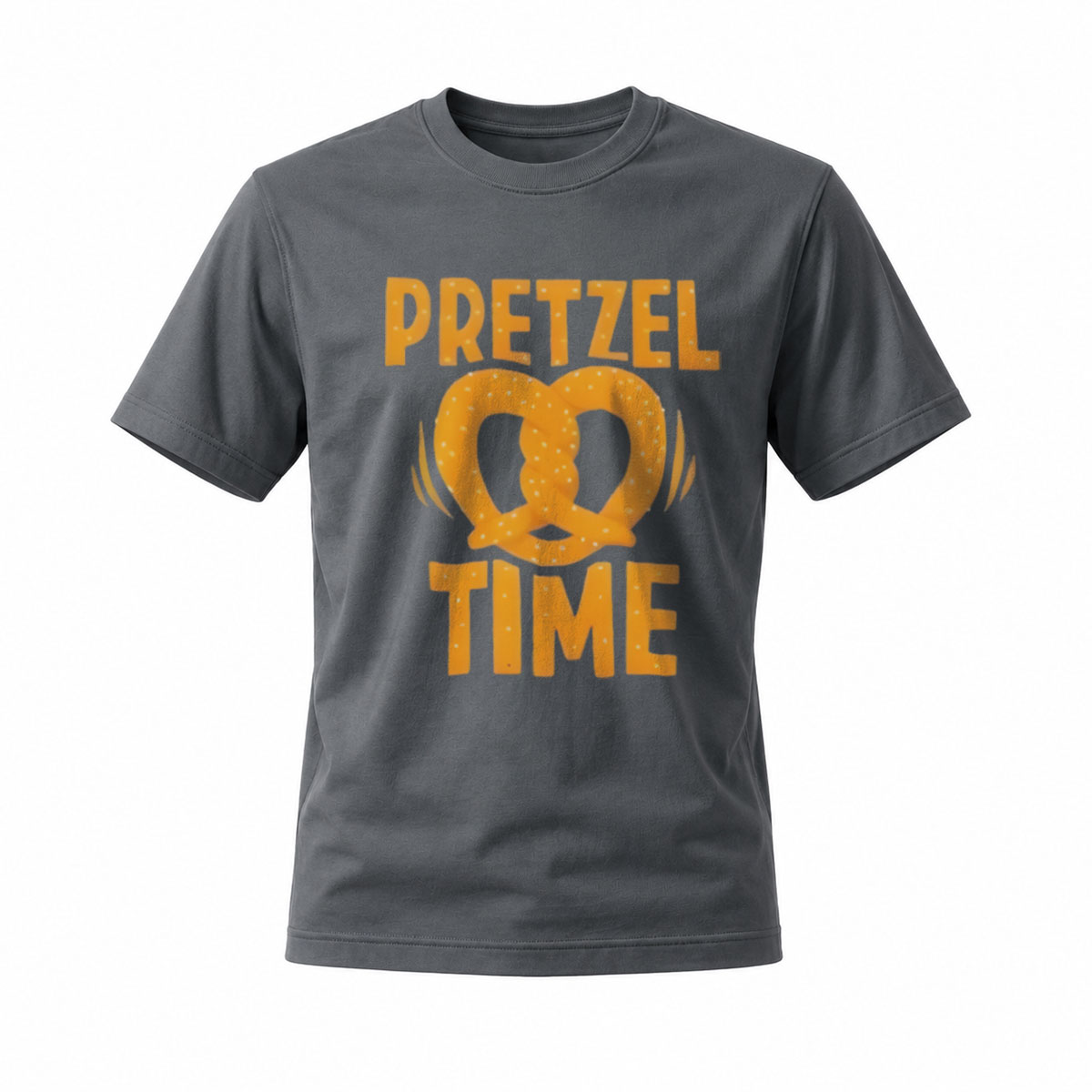Pretzel Time Gold Print T-Shirt Men Women Casual Wear Gift - Image 6