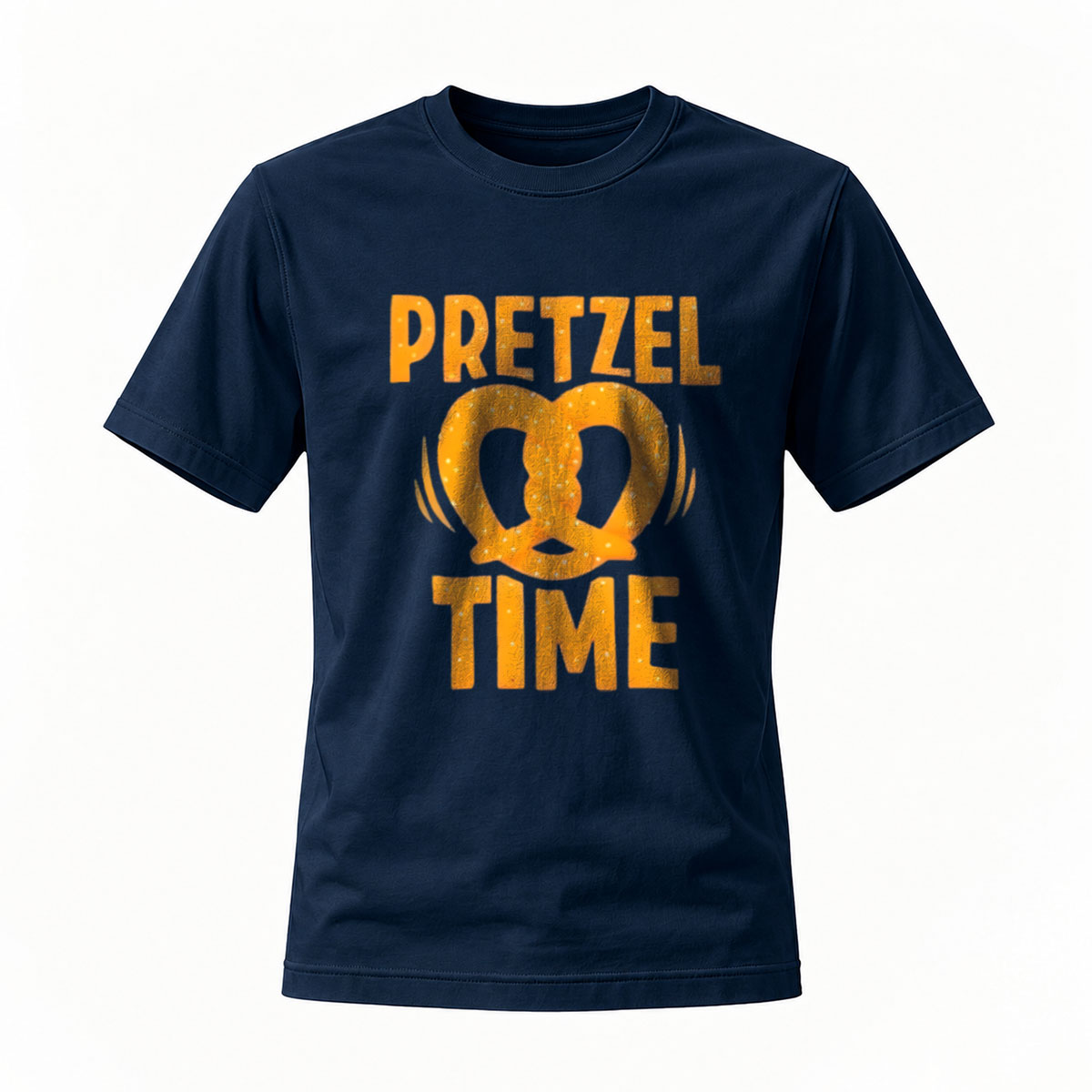 Pretzel Time Gold Print T-Shirt Men Women Casual Wear Gift - Image 7