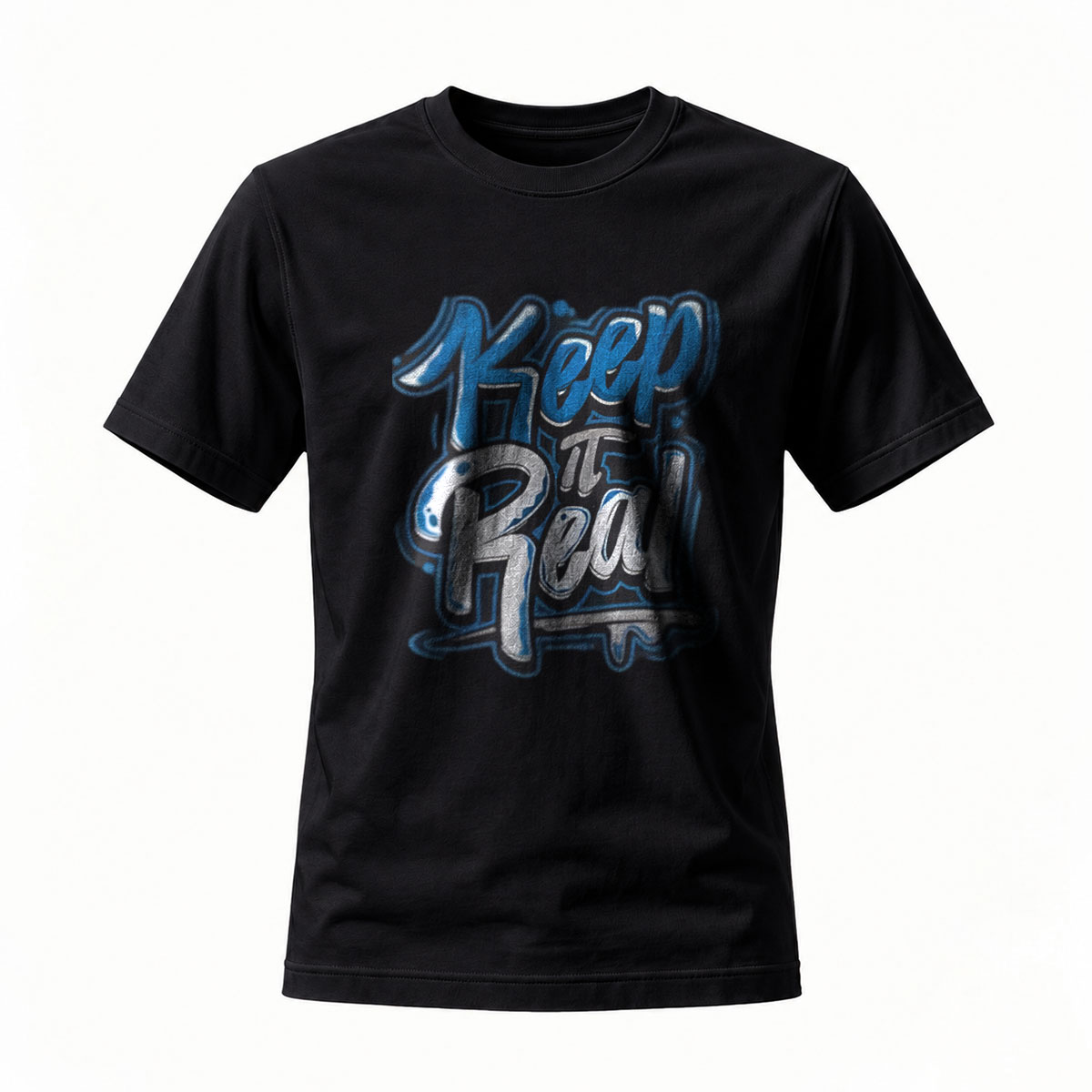 Keep It Real Graffiti T-Shirt Men's Casual Streetwear Style