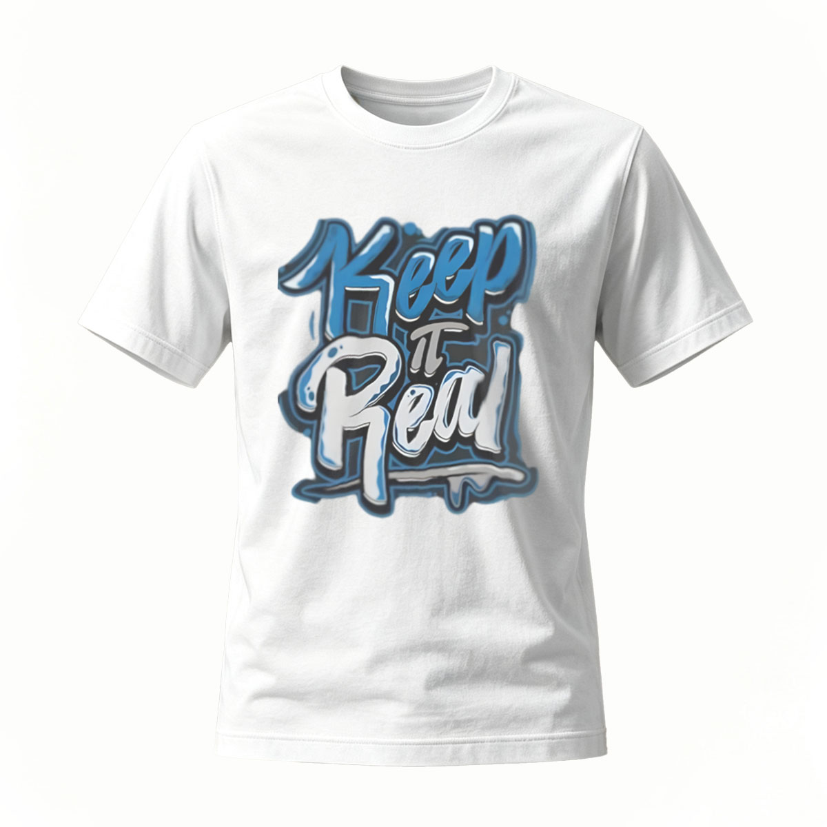 Keep It Real Graffiti T-Shirt Men's Casual Streetwear Style - Image 2