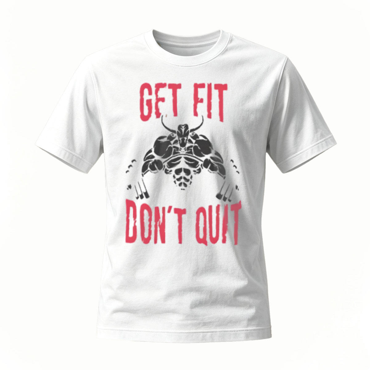 Get Fit Dont Quit Gym Motivation T-Shirt Men Women Workout Apparel - Image 2