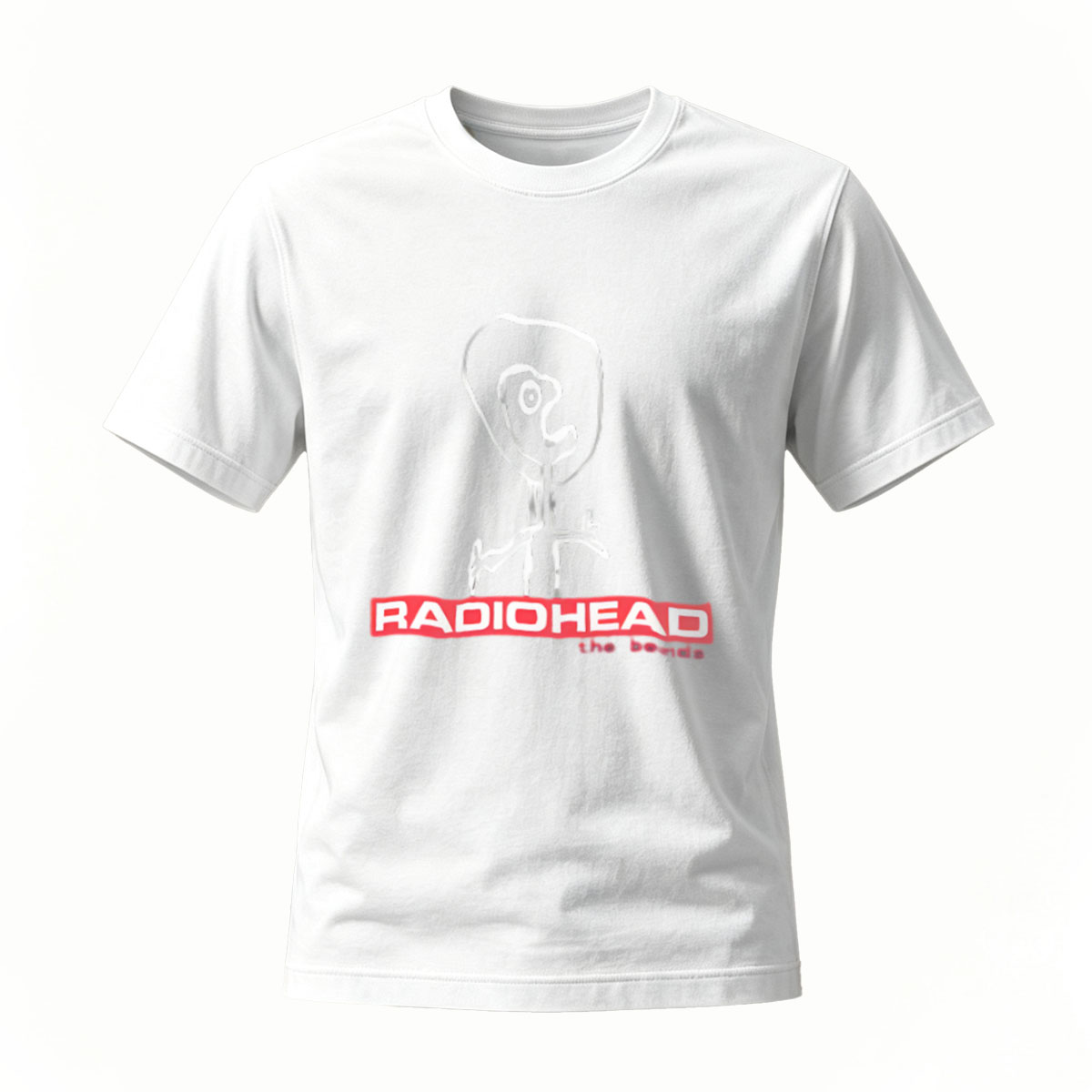 Radiohead The Bends Stick Figure Men's T-Shirt Black Music Band Apparel - Image 2