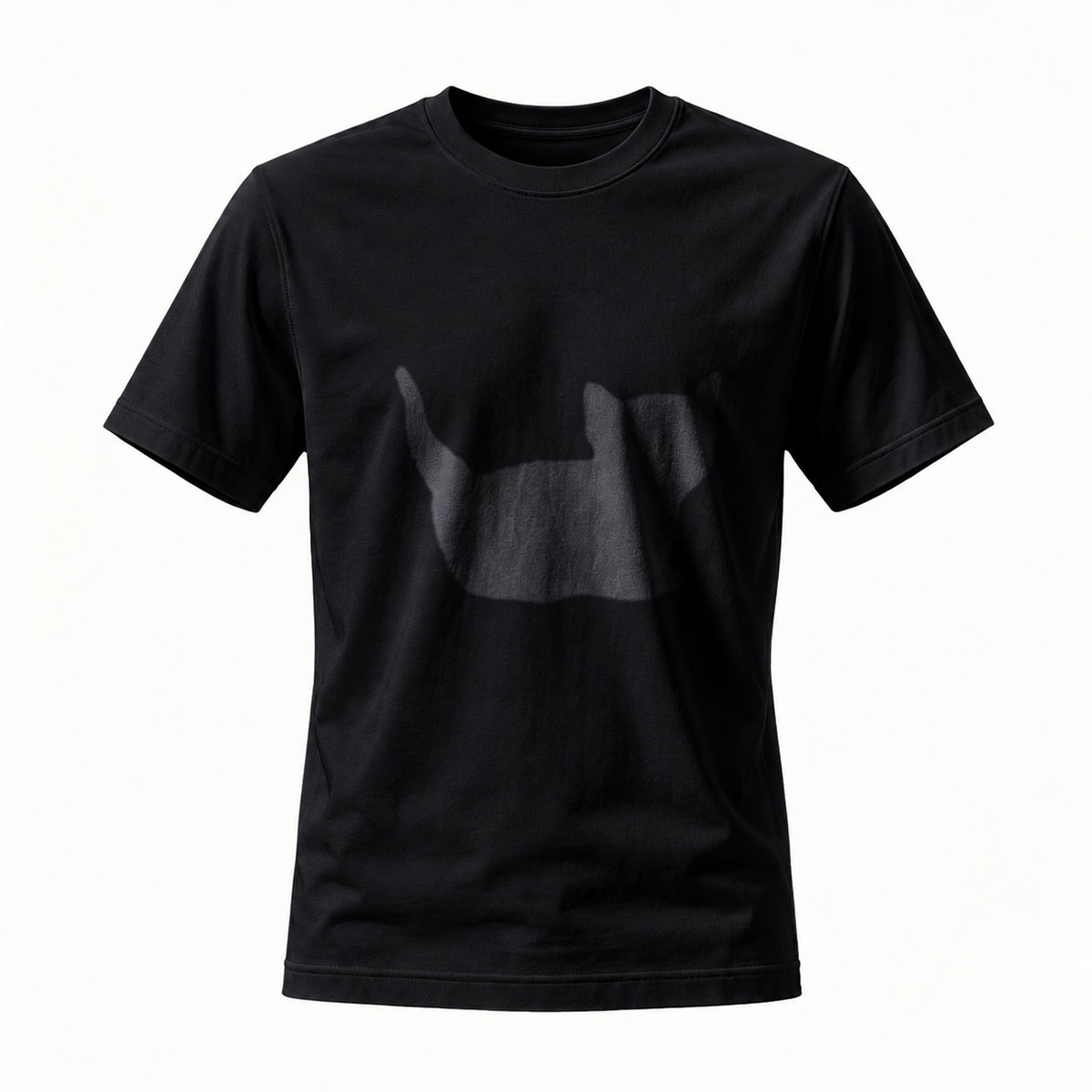 Black T-Shirt with Abstract Print Men's Casual Wear Gift Idea