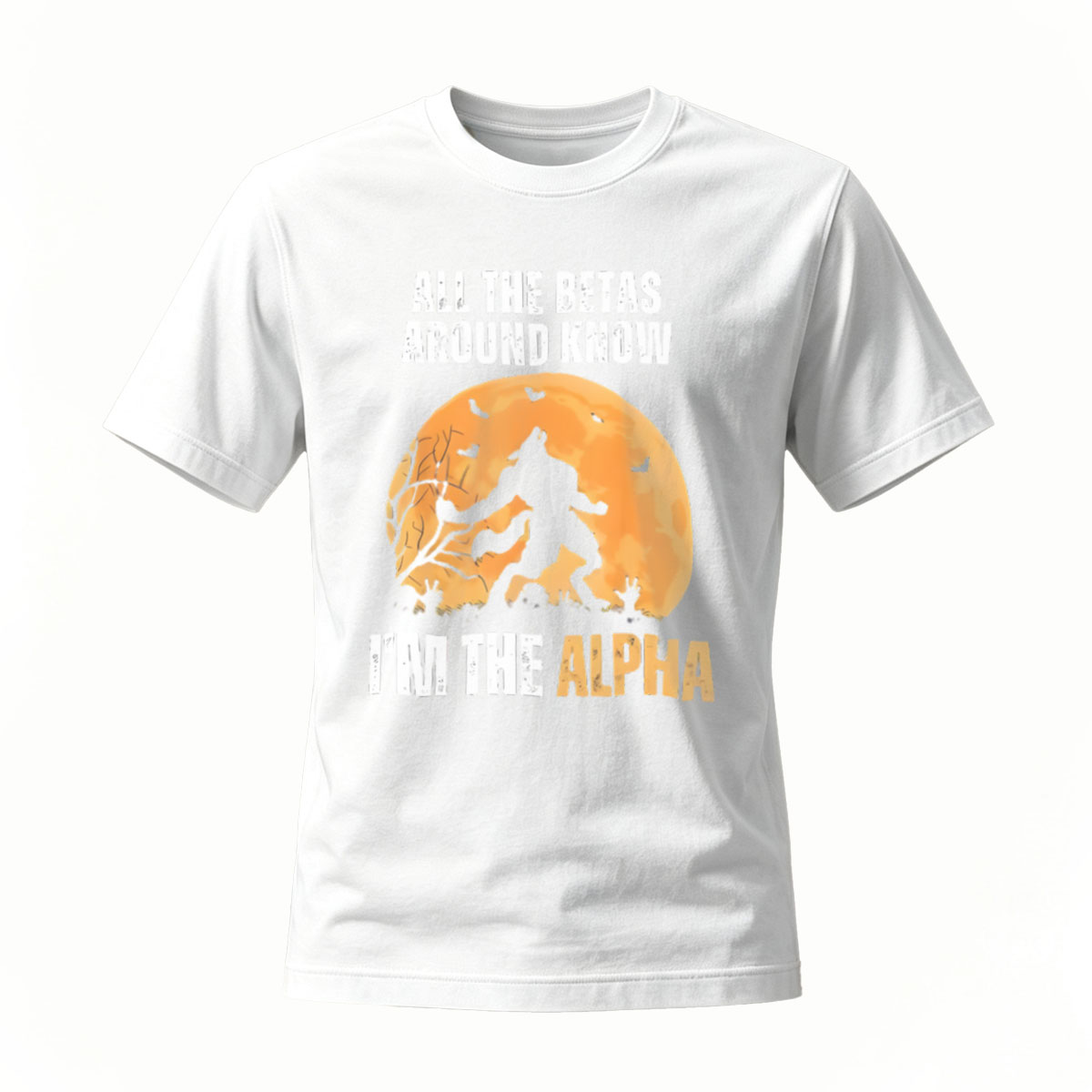 Alpha Wolf T-Shirt Men's Black Graphic Tee Bold Statement Design - Image 2