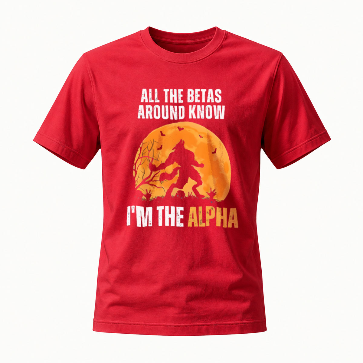 Alpha Wolf T-Shirt Men's Black Graphic Tee Bold Statement Design - Image 5