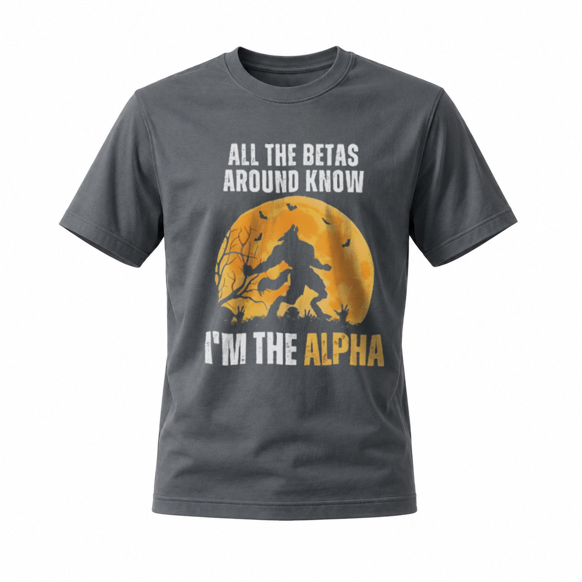 Alpha Wolf T-Shirt Men's Black Graphic Tee Bold Statement Design - Image 6