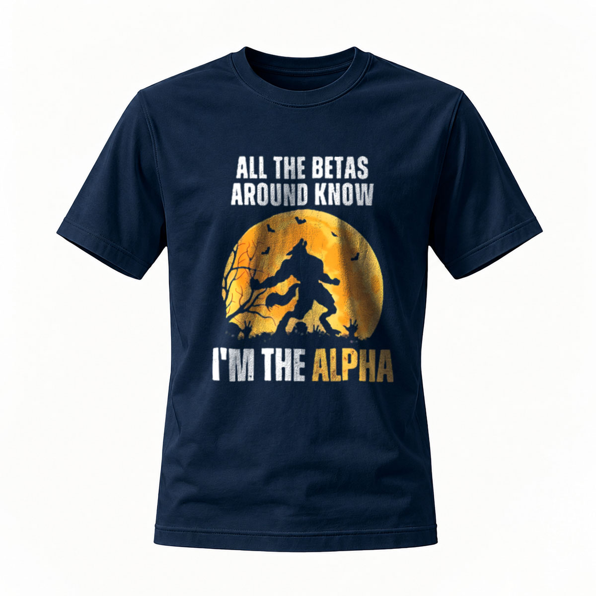 Alpha Wolf T-Shirt Men's Black Graphic Tee Bold Statement Design - Image 7