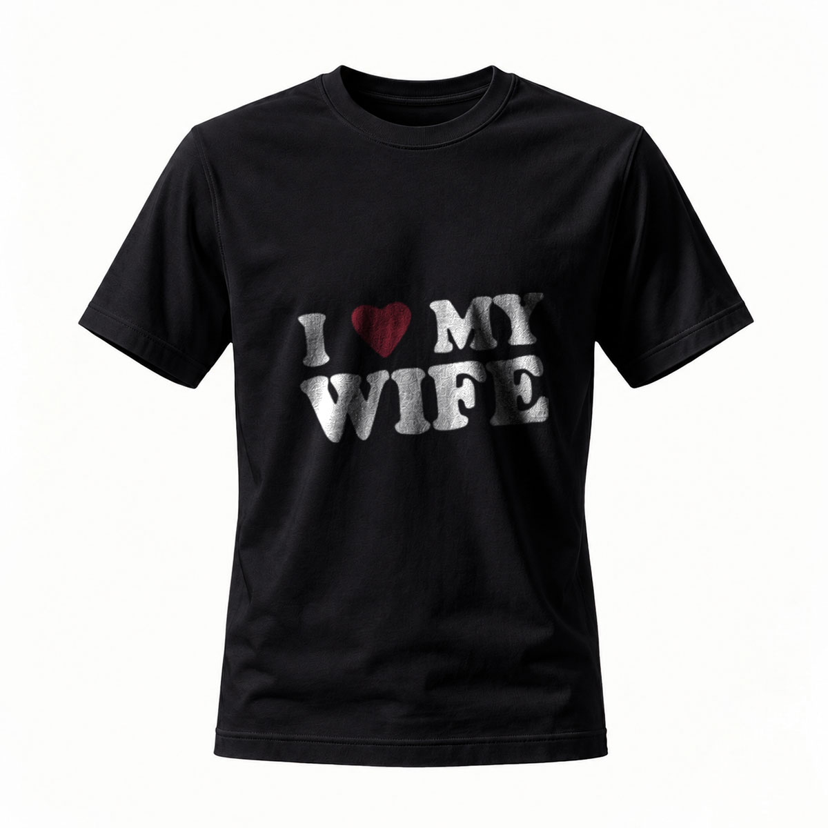 I Love My Wife T-Shirt Men's Black Graphic Tee Gift for Husband