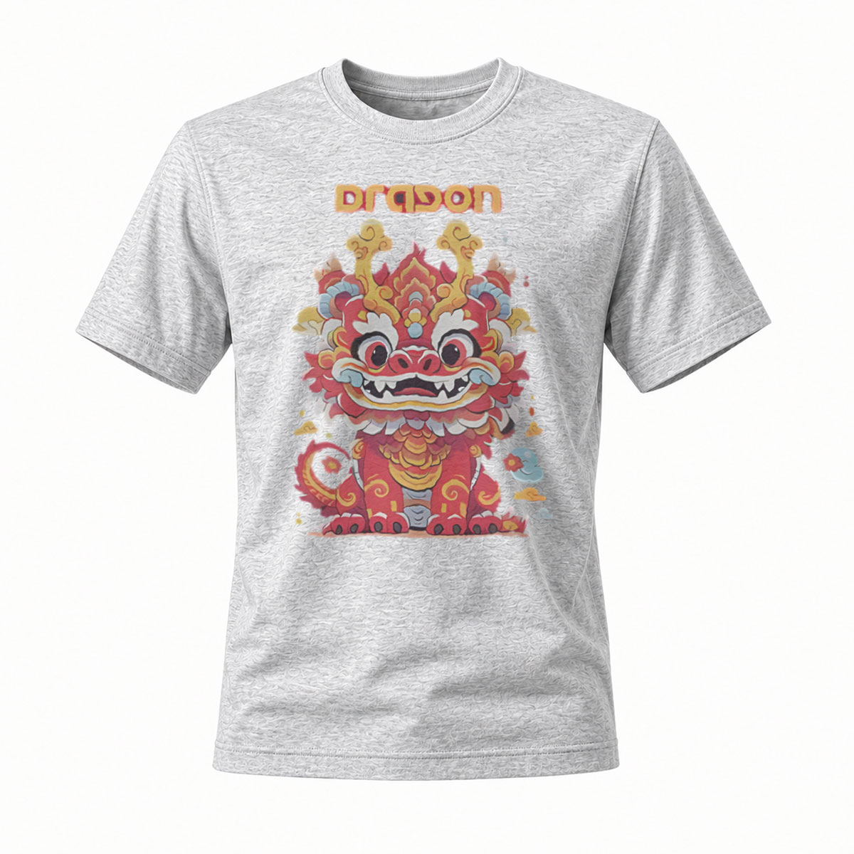 Dragon Lion Dance T-Shirt Men's Casual Graphic Tee Gift - Image 3