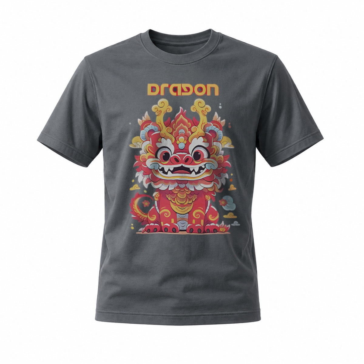 Dragon Lion Dance T-Shirt Men's Casual Graphic Tee Gift - Image 6