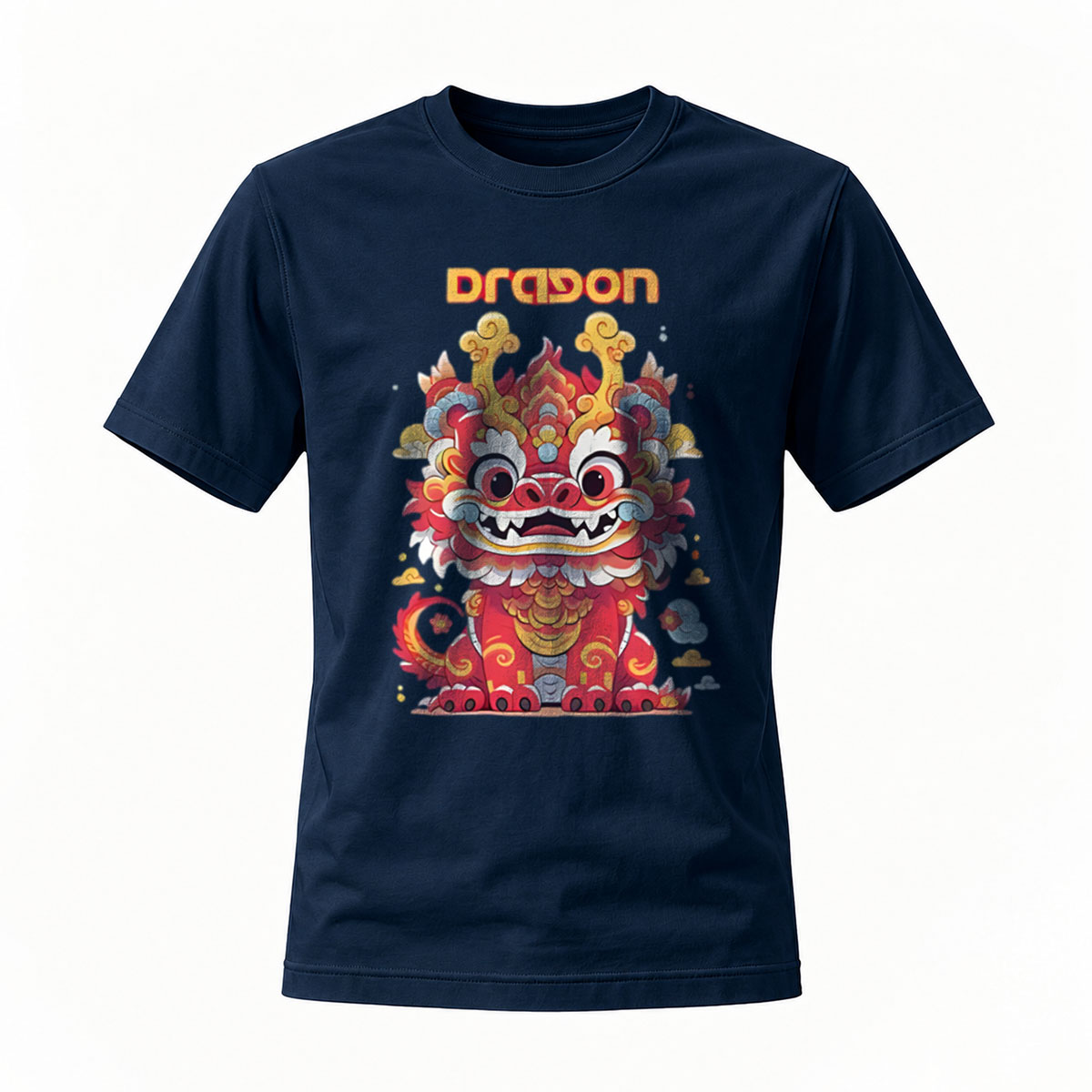 Dragon Lion Dance T-Shirt Men's Casual Graphic Tee Gift - Image 7