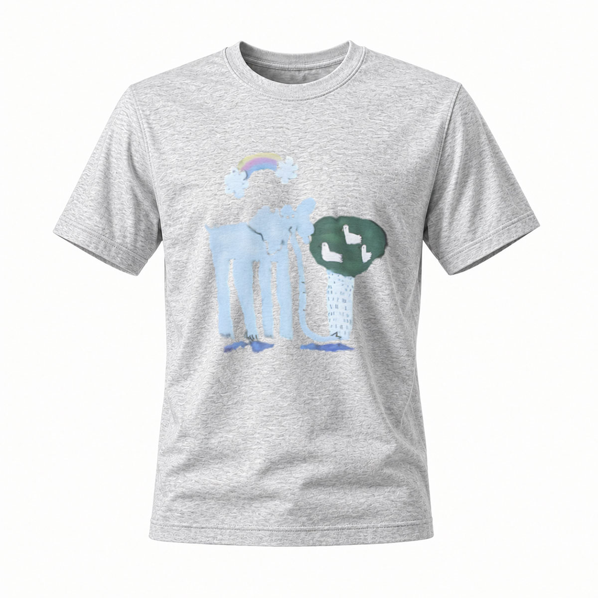 Elephant Rainbow Print T-Shirt Men's Casual Gift Wear - Image 3