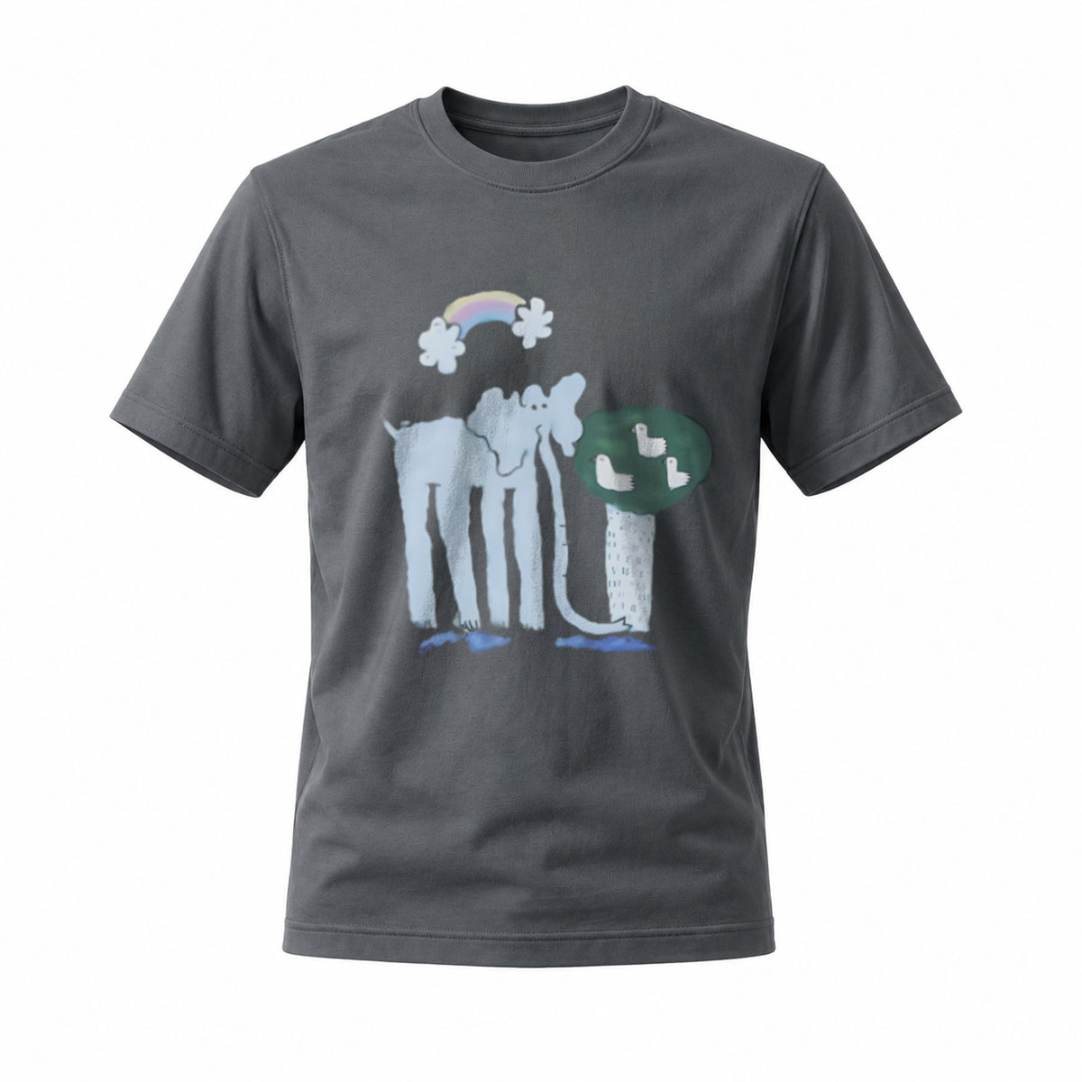 Elephant Rainbow Print T-Shirt Men's Casual Gift Wear - Image 6