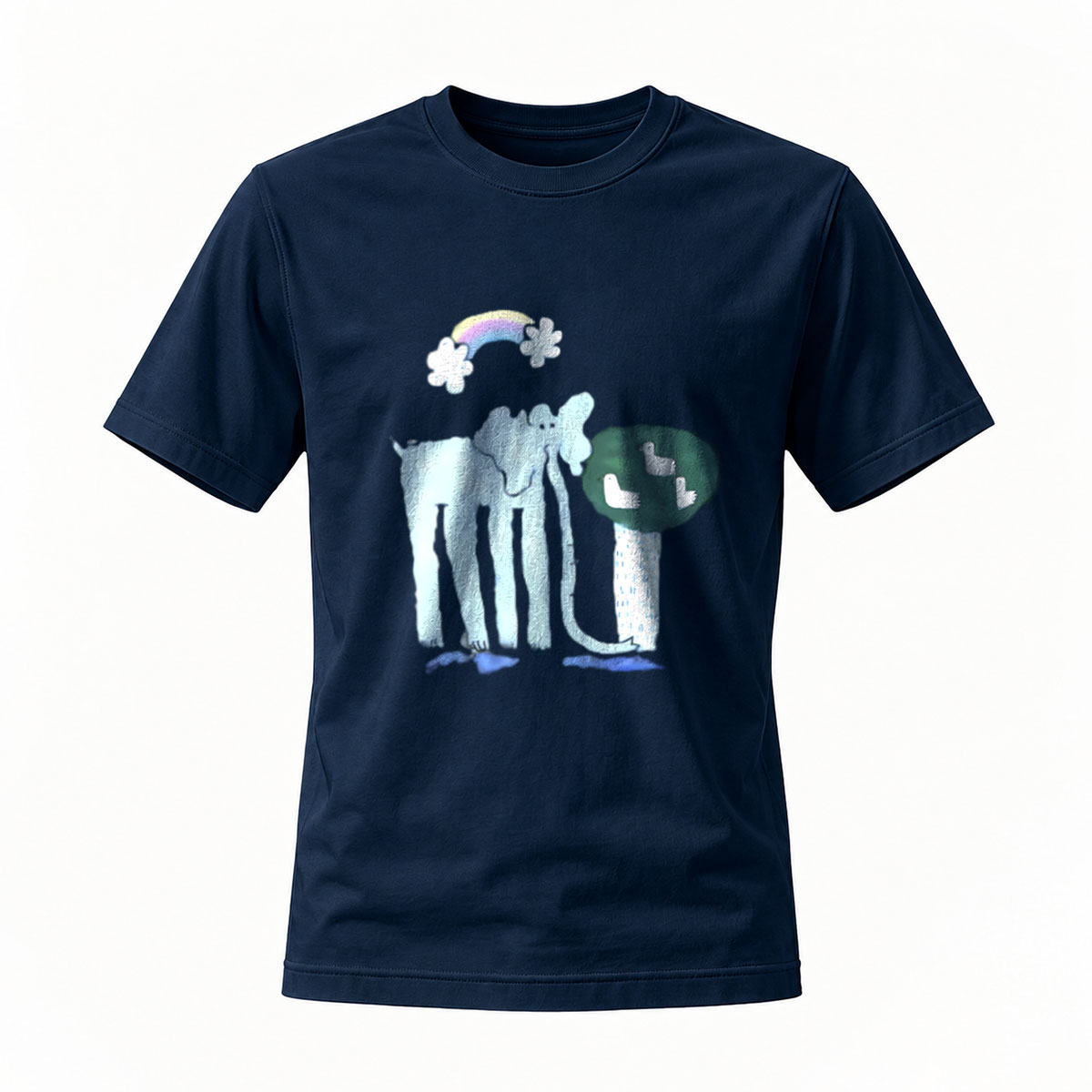 Elephant Rainbow Print T-Shirt Men's Casual Gift Wear - Image 7