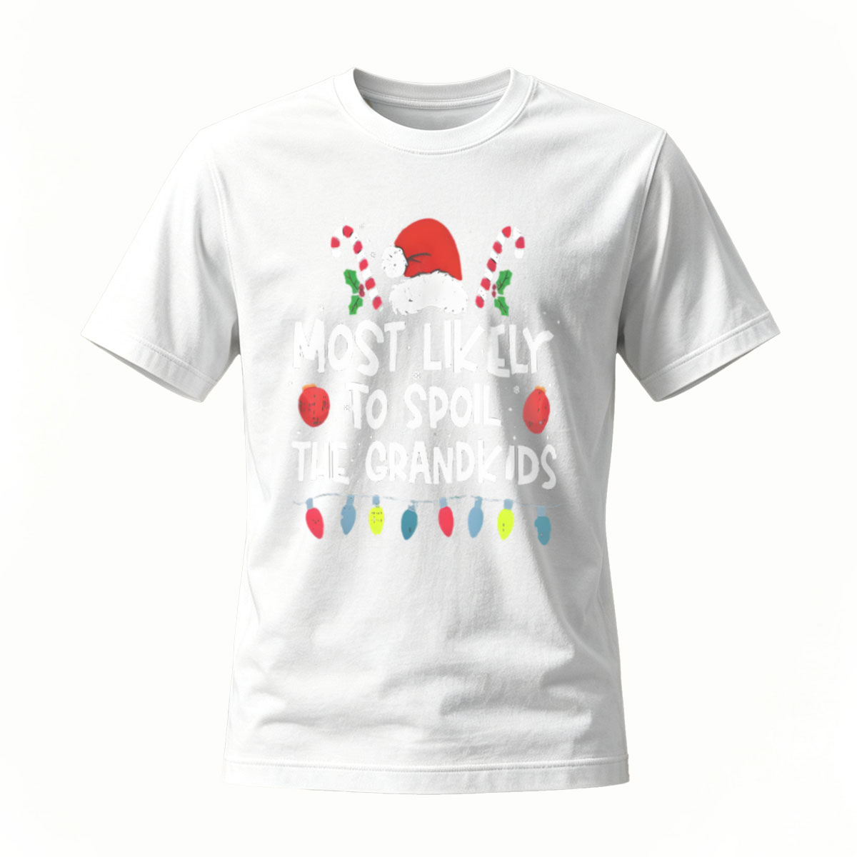 Most Likely to Spoil the Grandkids Christmas T-Shirt Men's Women's Holiday Gift Fun Festive Wear - Image 2