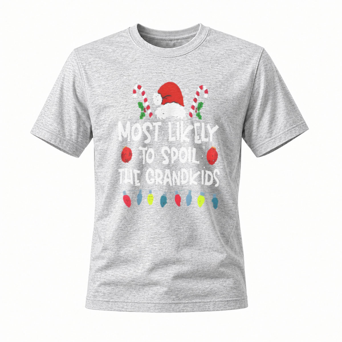 Most Likely to Spoil the Grandkids Christmas T-Shirt Men's Women's Holiday Gift Fun Festive Wear - Image 3