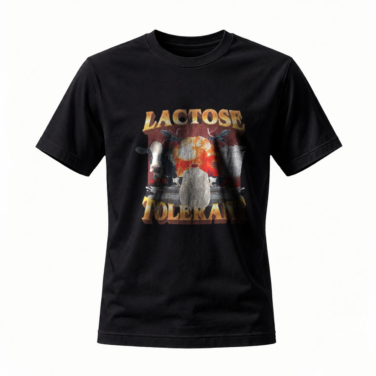 Lactose Tolerant Cow Milk Humor T-Shirt Men's Funny Gift