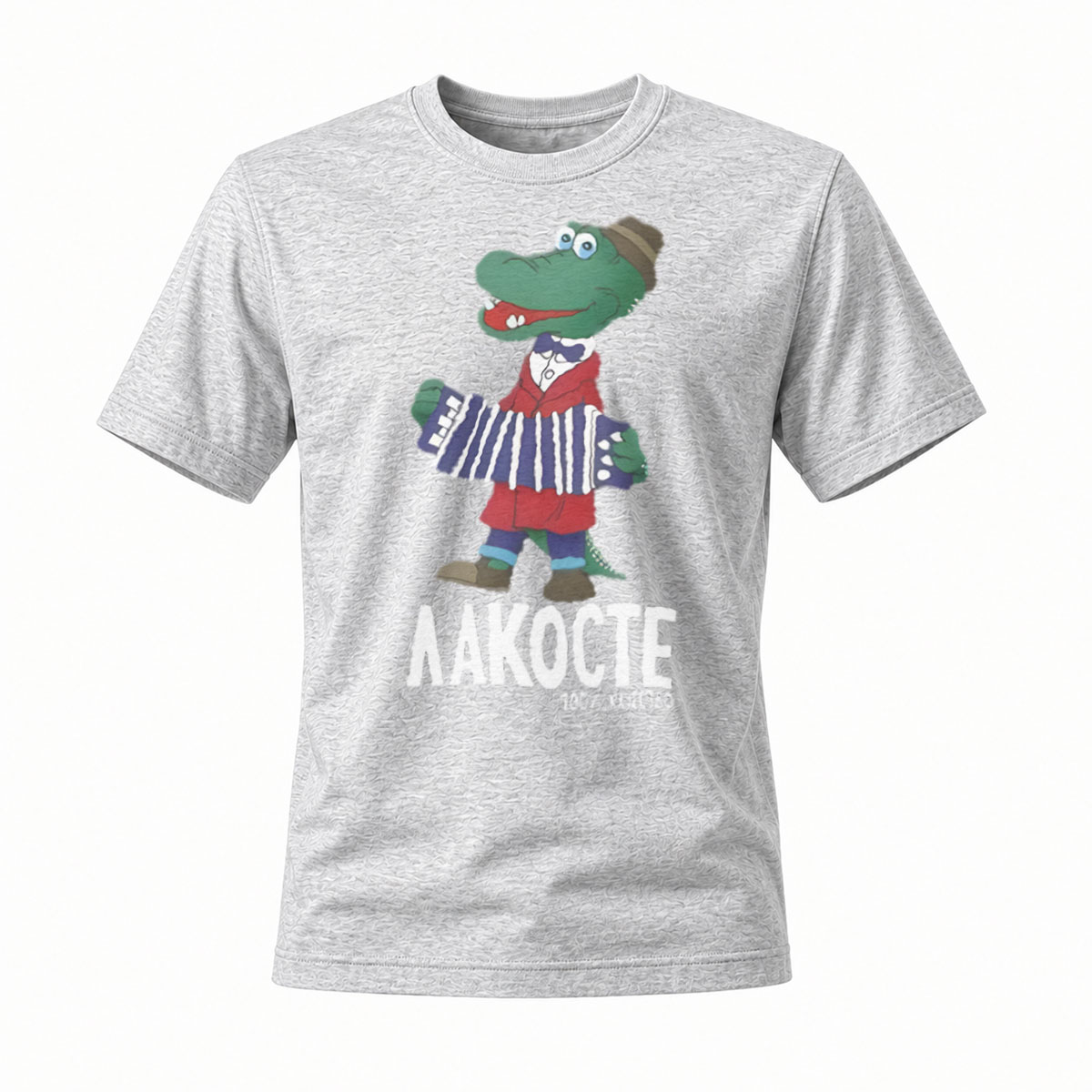 Crocodile Accordion Player T-Shirt Men's Casual Graphic Tee - Image 3