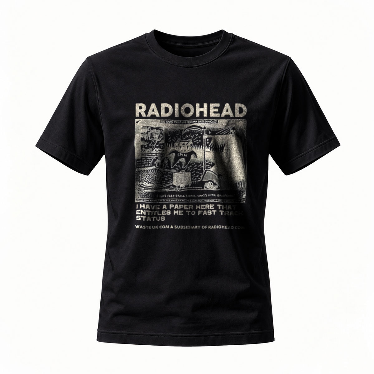 Radiohead Fast Track Status T-Shirt Men's Band Music Gift