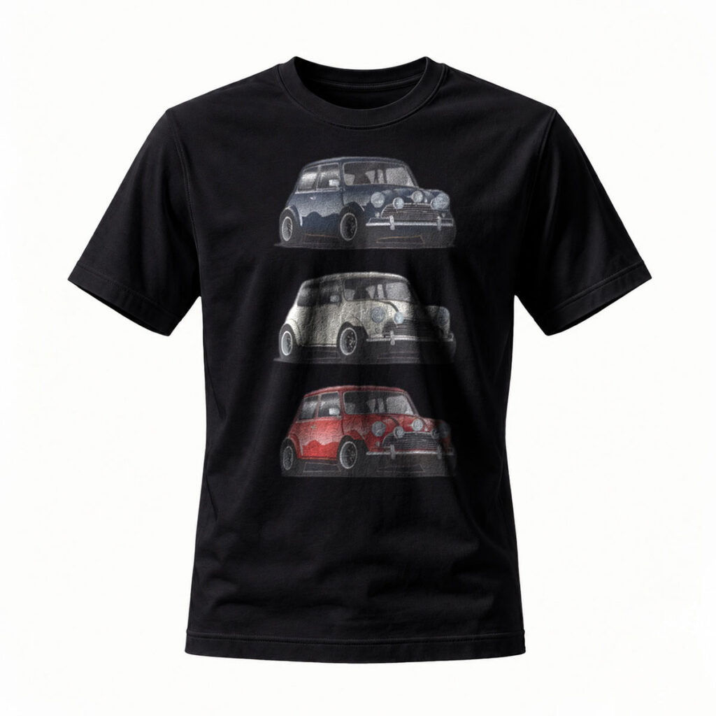 Classic Mini Car Stack Men's T-Shirt Vintage Auto Design