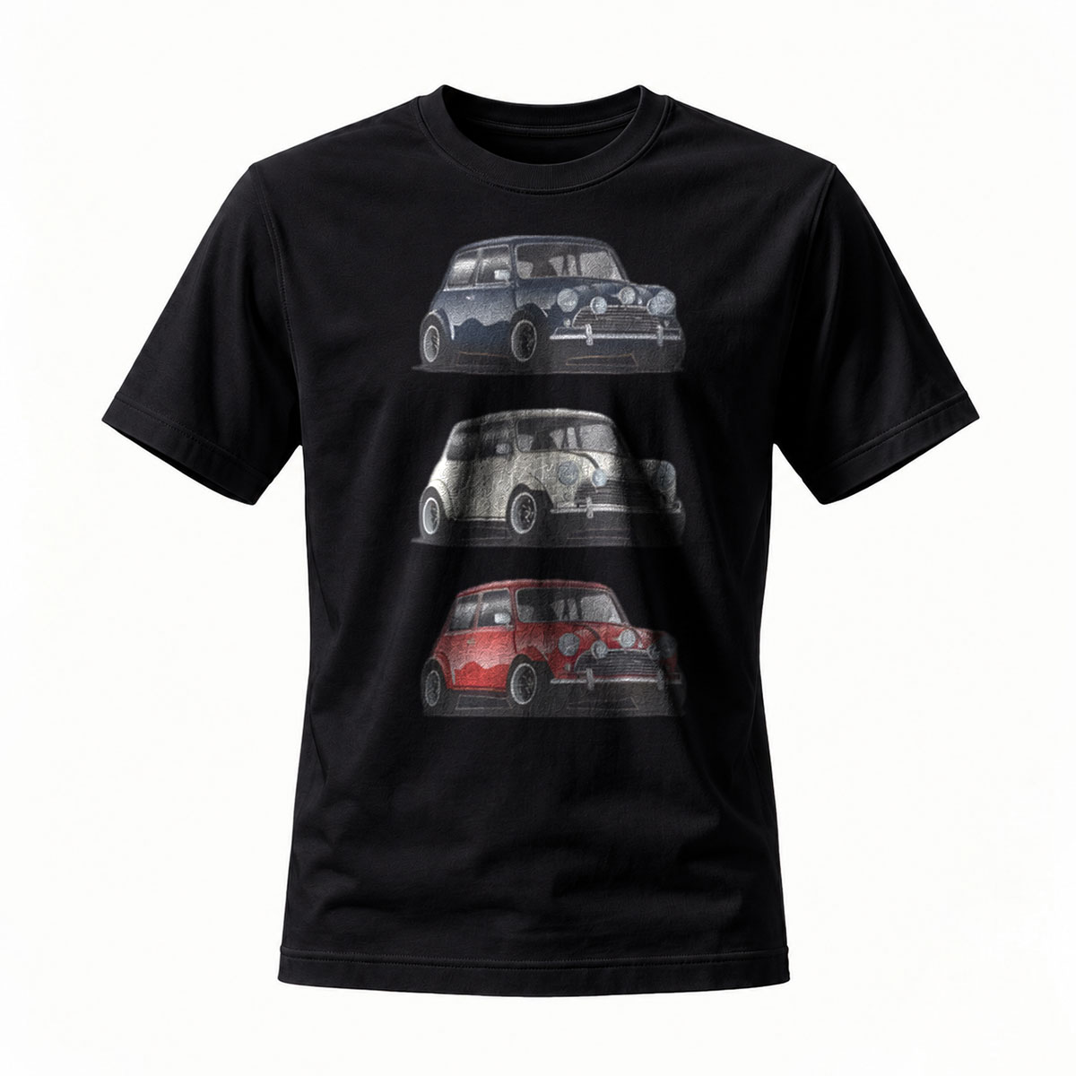 Classic Mini Car Stack Men's T-Shirt Vintage Auto Design
