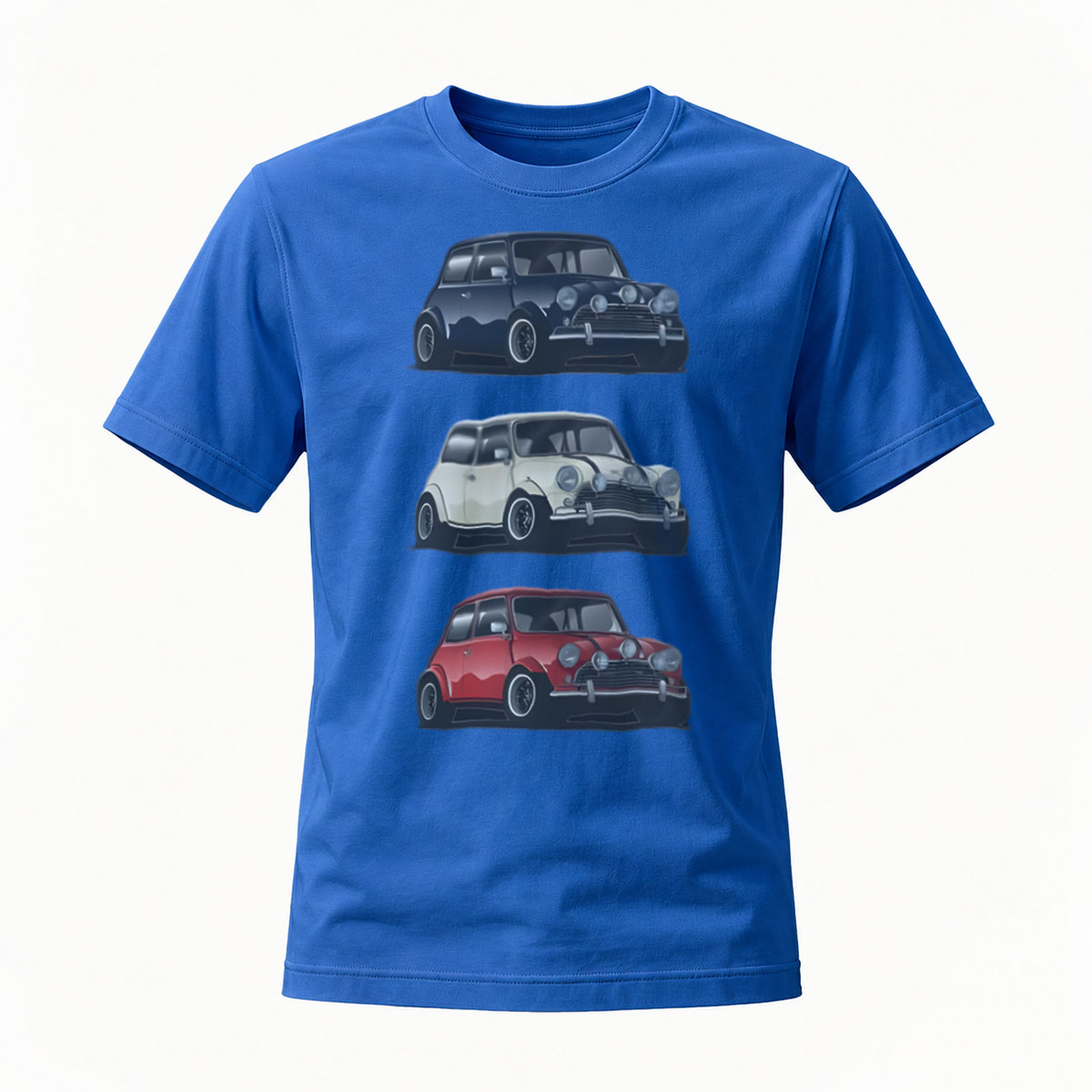 Classic Mini Car Stack Men's T-Shirt Vintage Auto Design - Image 4