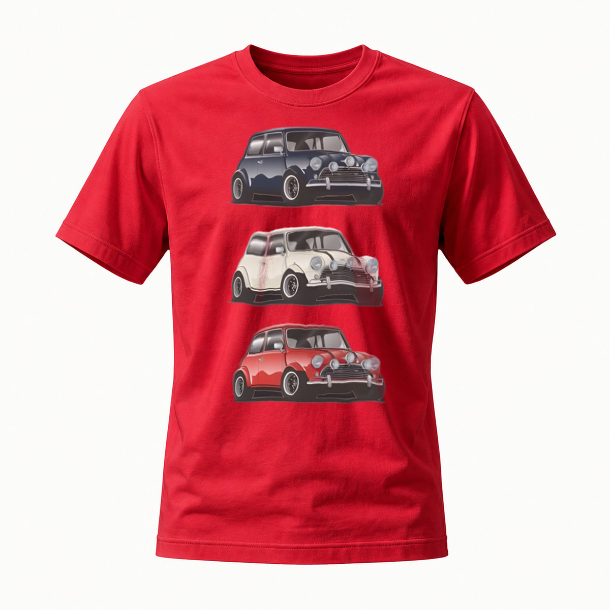 Classic Mini Car Stack Men's T-Shirt Vintage Auto Design - Image 5