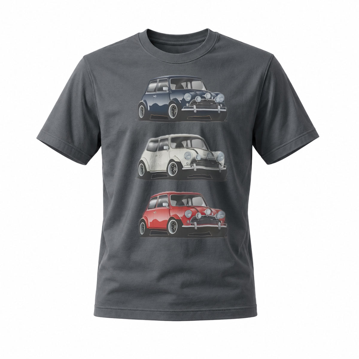 Classic Mini Car Stack Men's T-Shirt Vintage Auto Design - Image 6