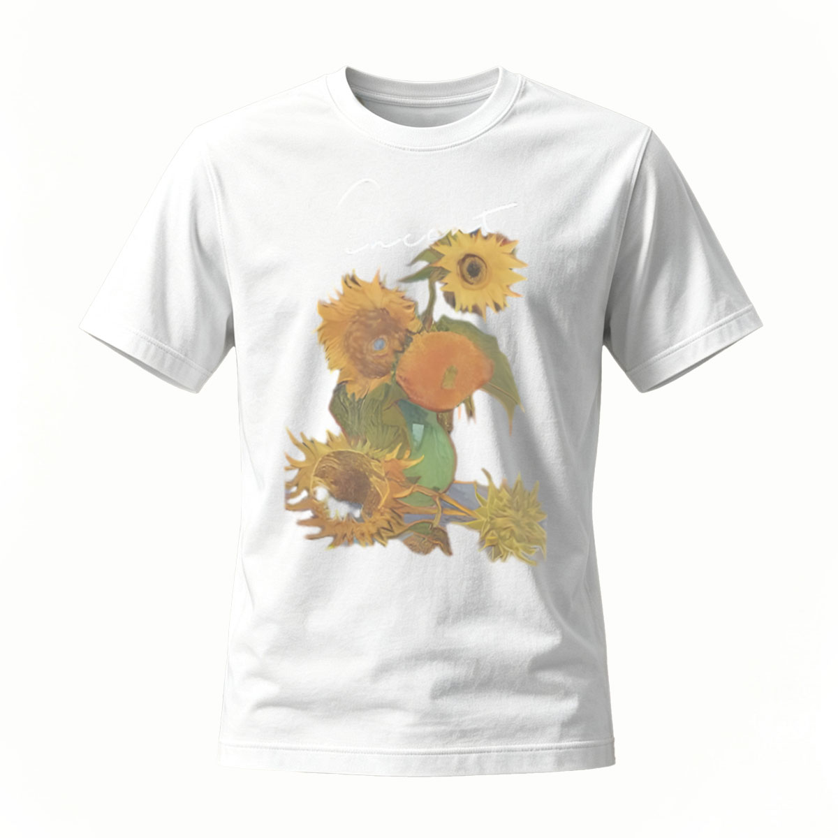 Vincent Van Gogh Sunflowers Art Men's T-Shirt - Image 2
