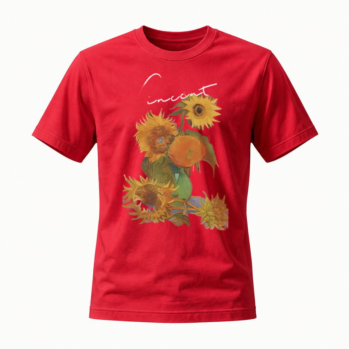 Vincent Van Gogh Sunflowers Art Men's T-Shirt - Image 5