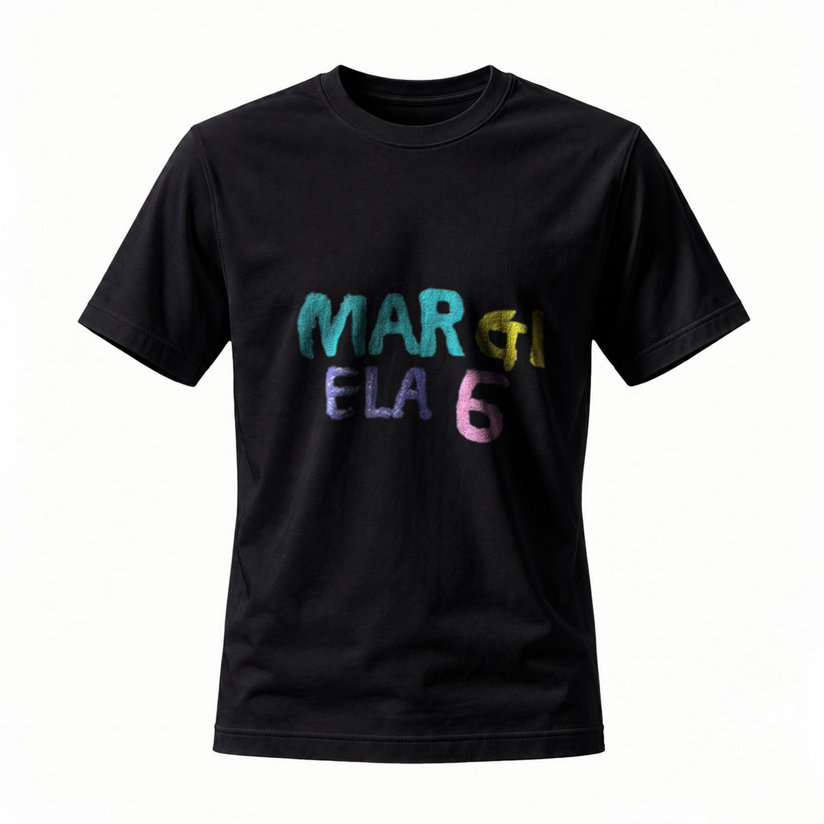 Margiela 6 Colorful Logo T-Shirt Unisex Streetwear Fashion