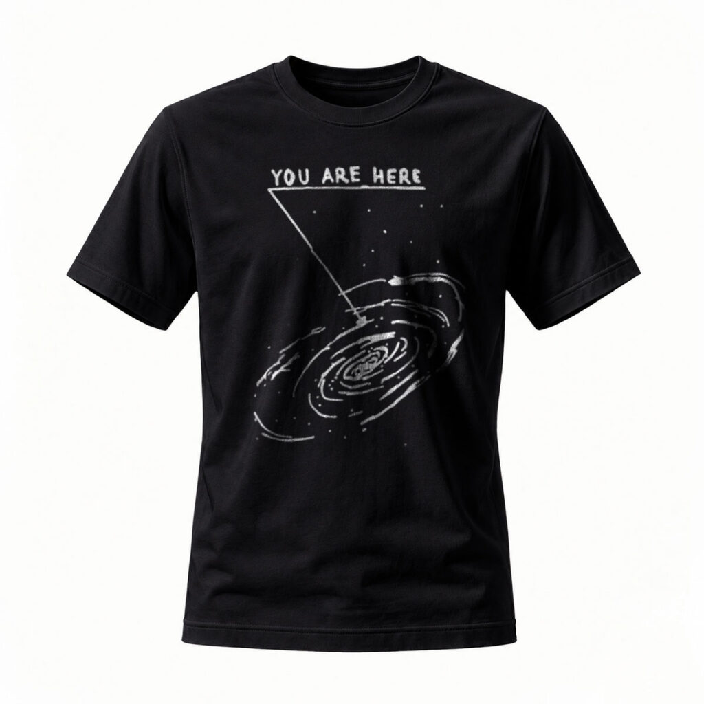 You Are Here Galaxy Spiral T-Shirt Men's Women's