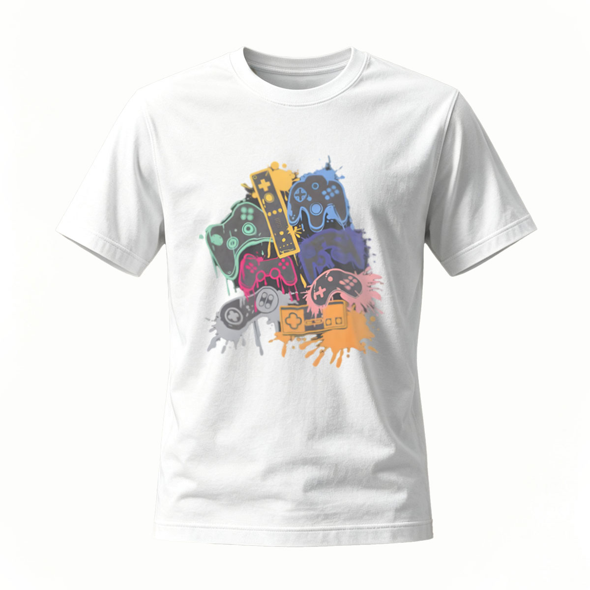 Men's Gamer Controller Print T-Shirt Gaming Gift Apparel - Image 2