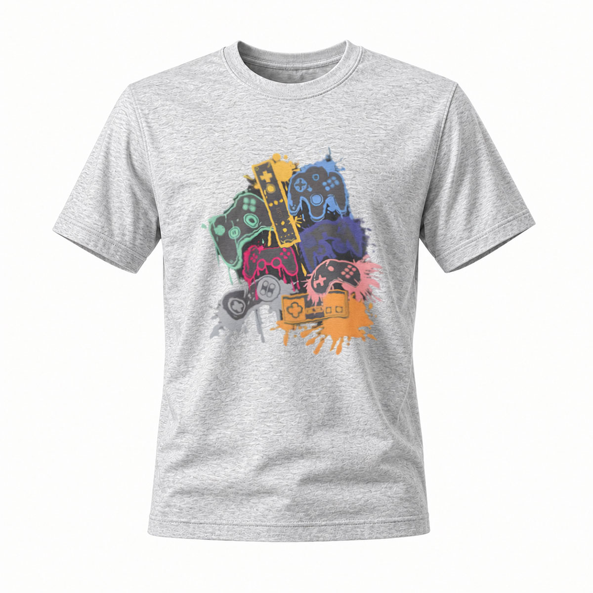 Men's Gamer Controller Print T-Shirt Gaming Gift Apparel - Image 3