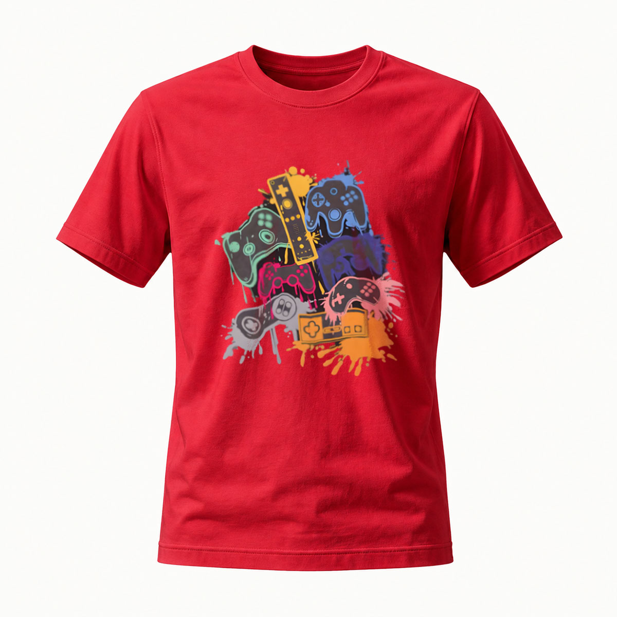 Men's Gamer Controller Print T-Shirt Gaming Gift Apparel - Image 5