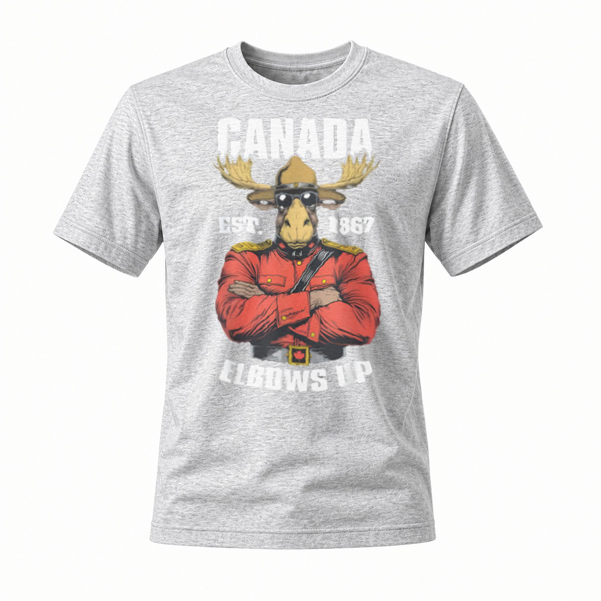 Canada Moose Mountie Elbows Up T-Shirt Men's Casual Wear - Image 3