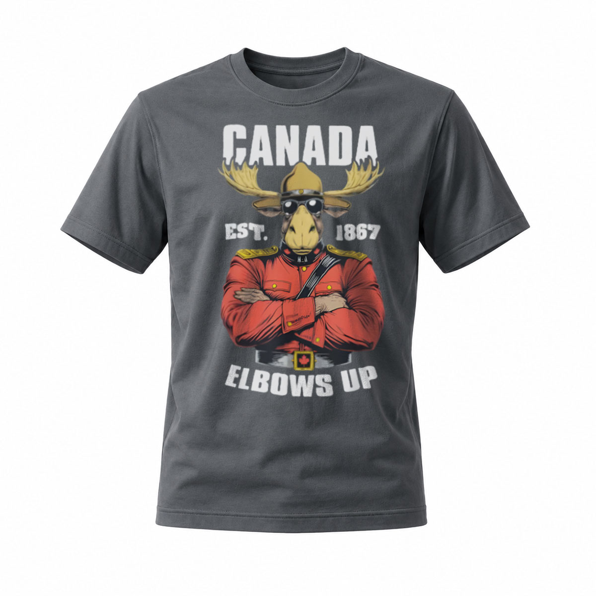 Canada Moose Mountie Elbows Up T-Shirt Men's Casual Wear - Image 6