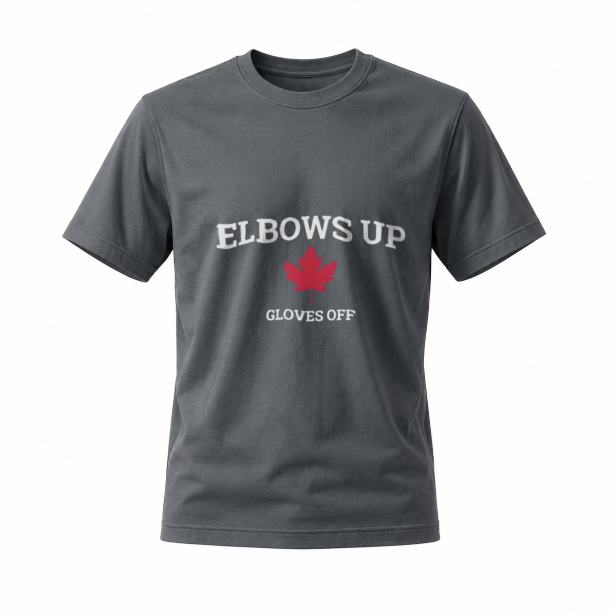 Elbows Up Gloves Off Maple Leaf T-Shirt Men's Casual Wear - Image 6