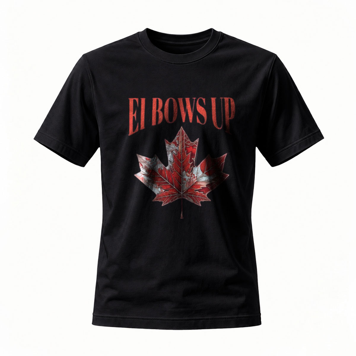 EI Bows Up Canadian Maple Leaf T-Shirt Men's Casual Wear
