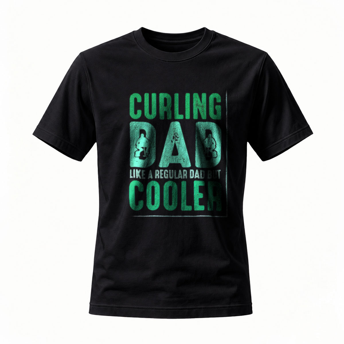 Curling Dad Cooler T-Shirt Men's Gift Sport Fashion