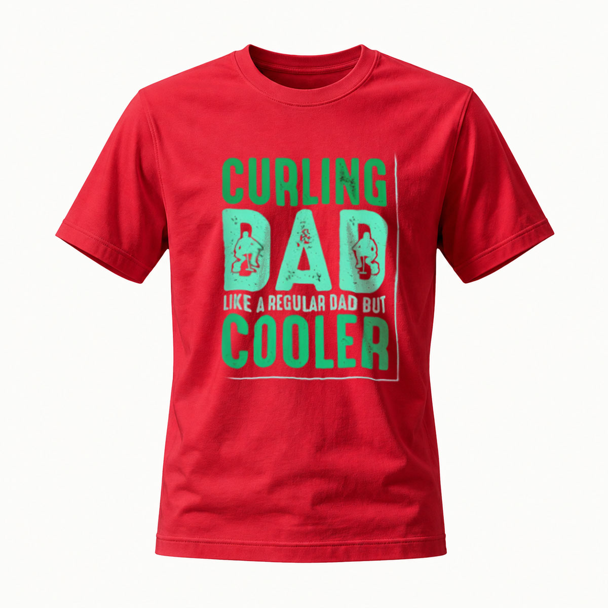 Curling Dad Cooler T-Shirt Men's Gift Sport Fashion - Image 5