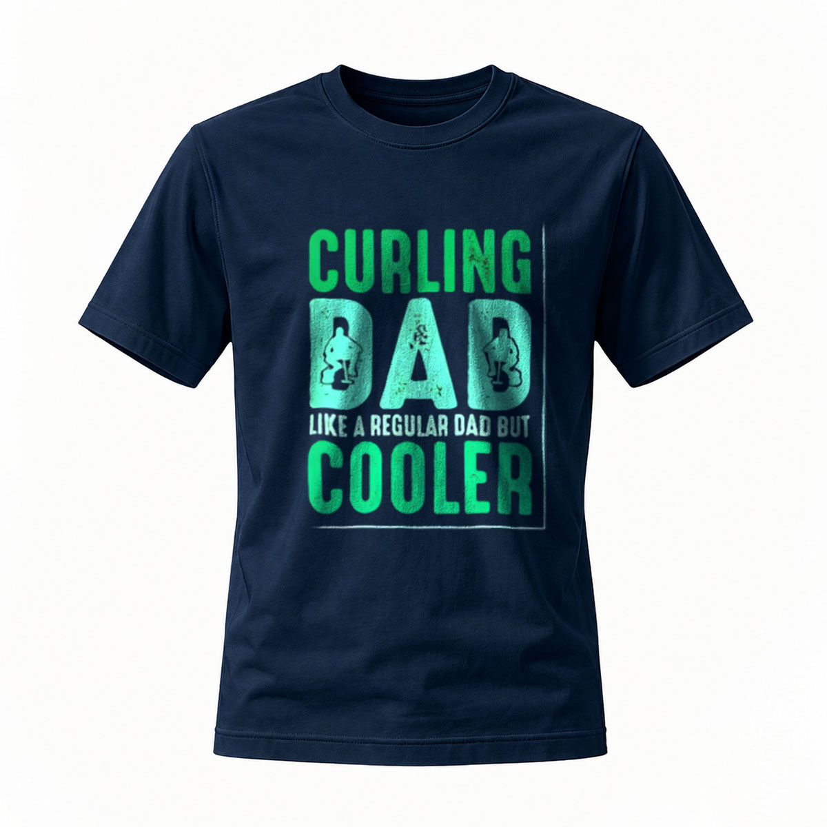 Curling Dad Cooler T-Shirt Men's Gift Sport Fashion - Image 7