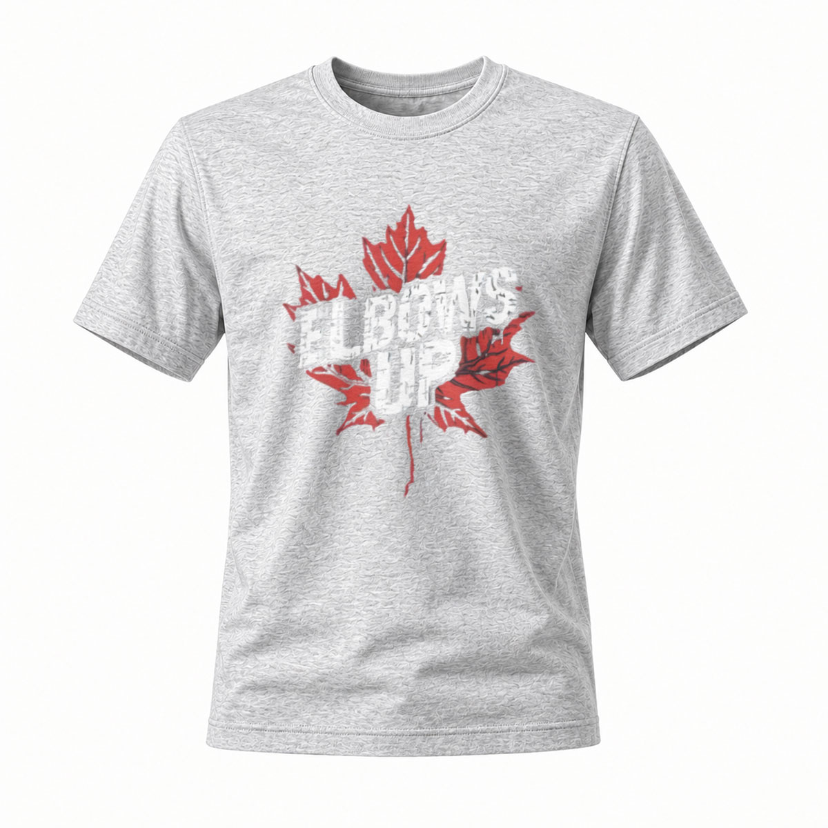 Elbows Up Maple Leaf T-Shirt Men's Casual Wear Canada Pride - Image 3