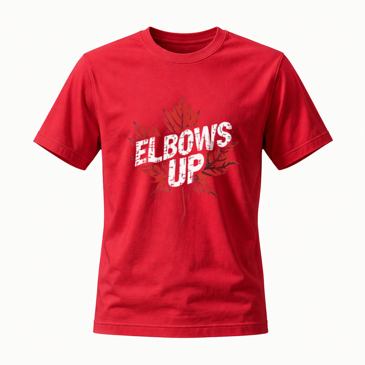 Elbows Up Maple Leaf T-Shirt Men's Casual Wear Canada Pride - Image 5