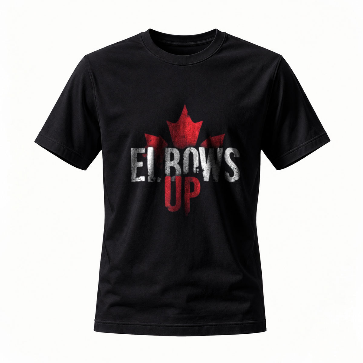 Elbows Up Canada Maple Leaf T-Shirt Men's Casual Wear