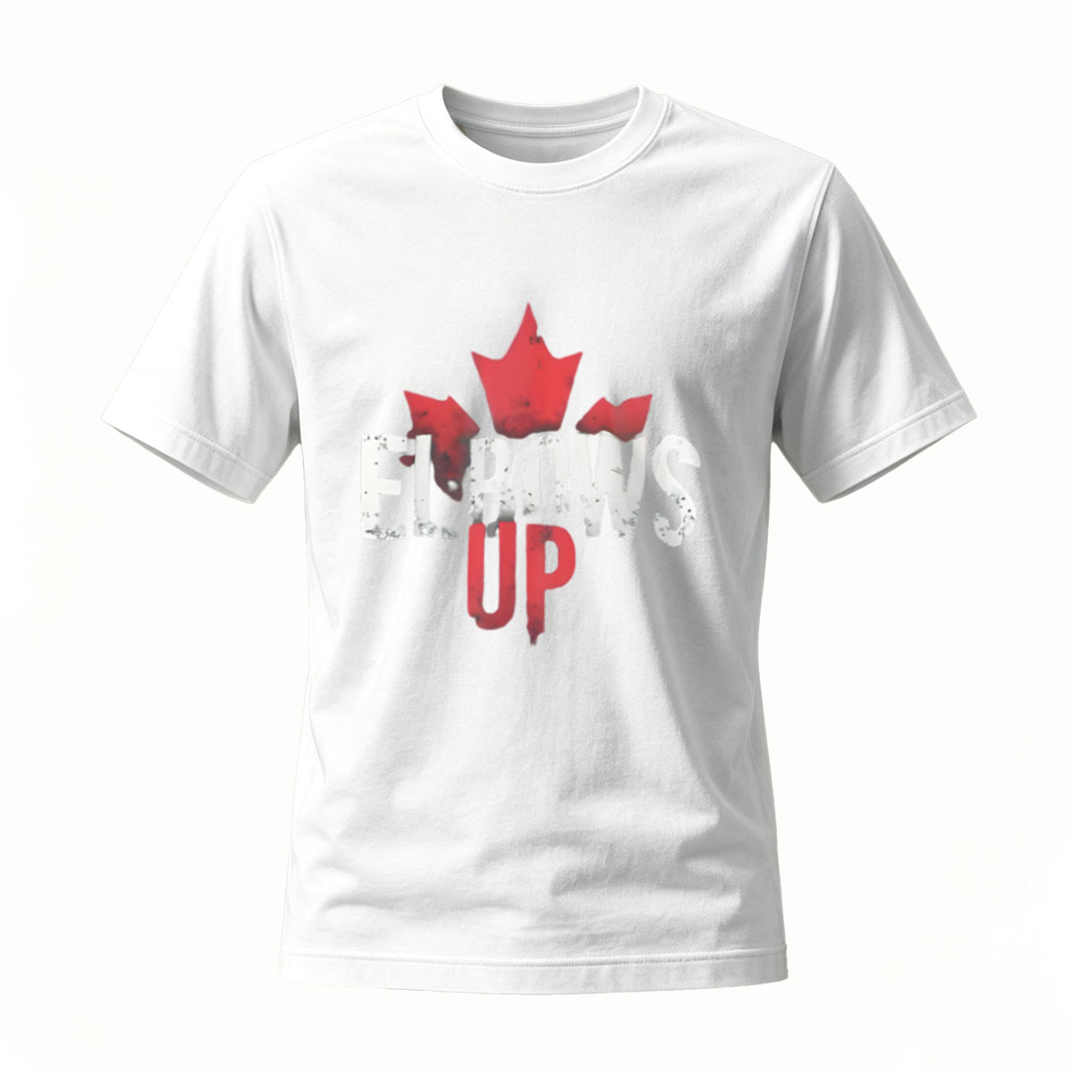 Elbows Up Canada Maple Leaf T-Shirt Men's Casual Wear - Image 2