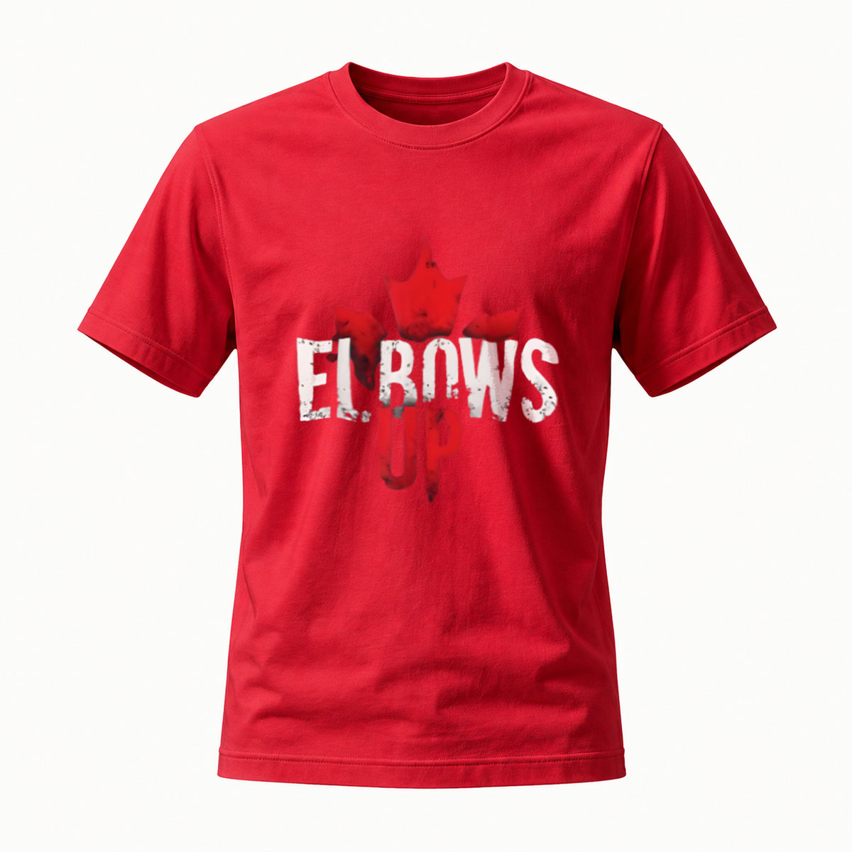 Elbows Up Canada Maple Leaf T-Shirt Men's Casual Wear - Image 5