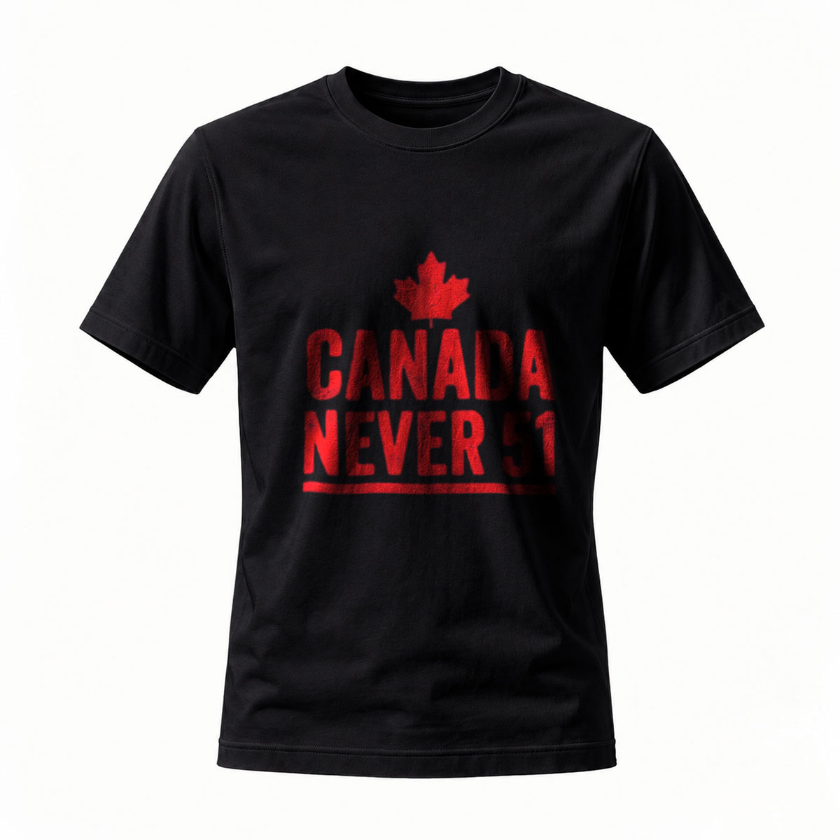 Canada Never 51 Red Maple Leaf T-Shirt Men's Casual Wear
